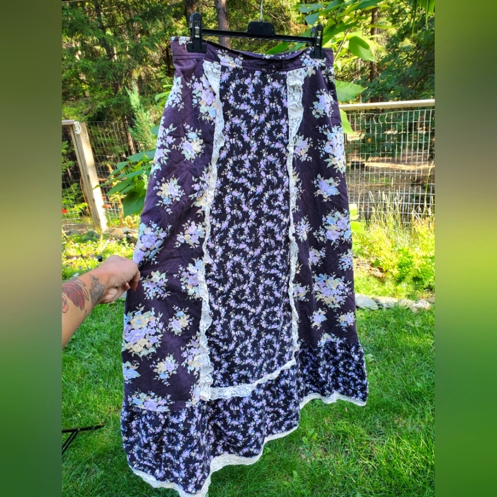 Current Attractions Handmade Vintage 70's Hippie Maxi Skirt